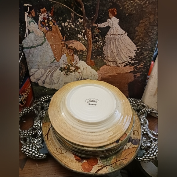🍅🍇VTG Pamela Gladding 🍽 5 Plates 🥬🥦Tuscany Set. A NICE GIFT SET. 🎁 - Picture 8 of 11